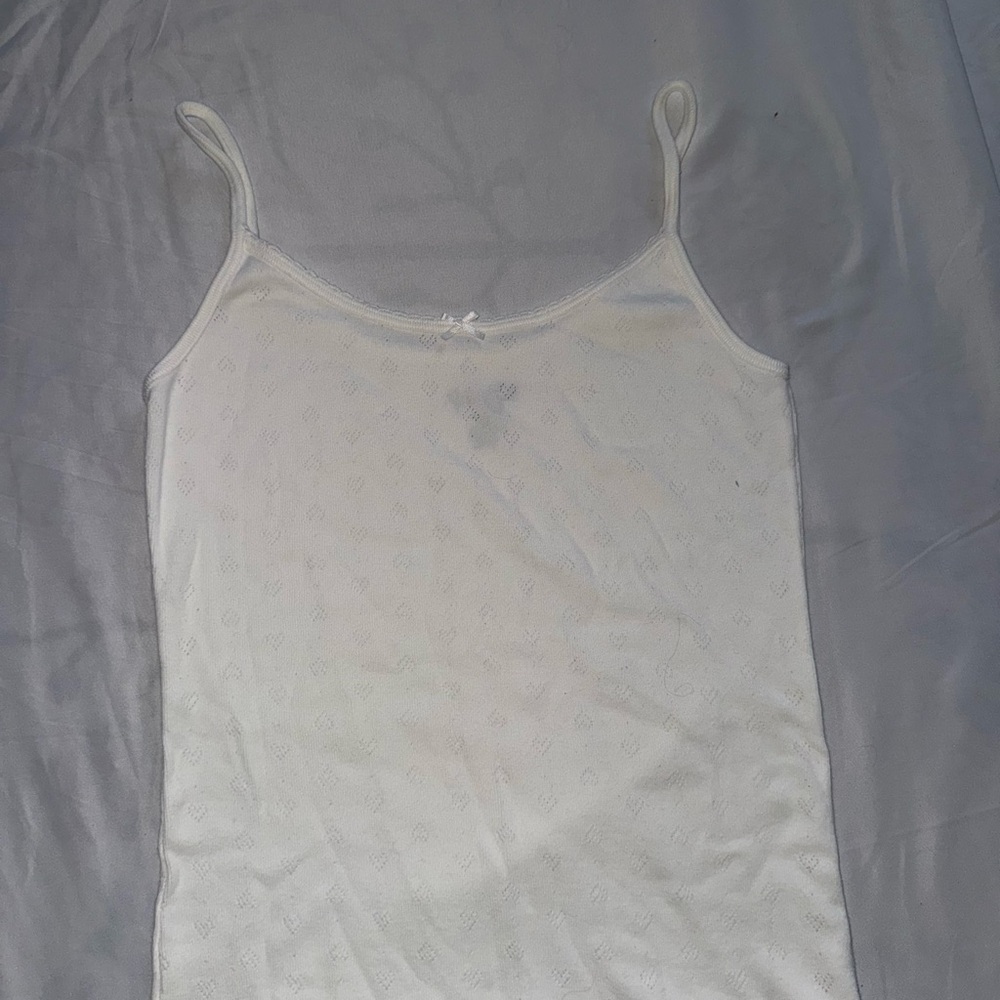 Women's White Spaghetti Strap Top